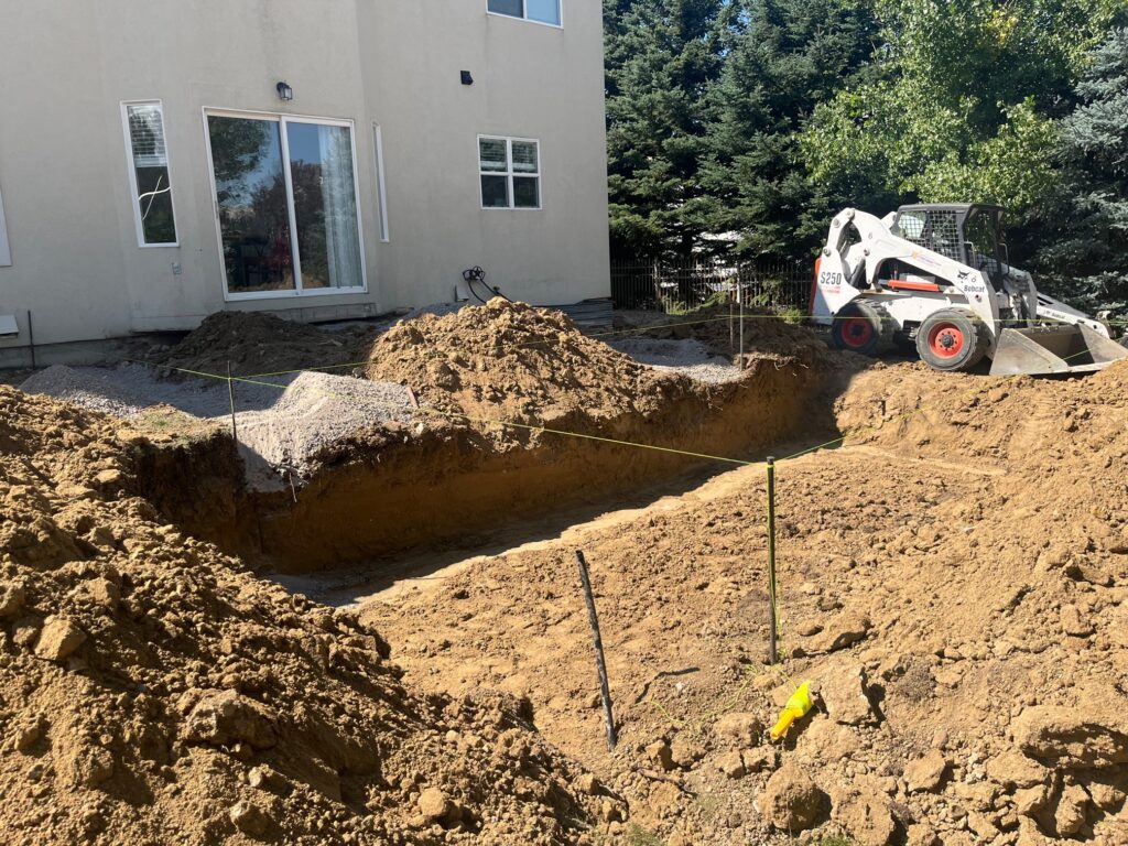 Excavating for plunge pool in Littleton CO
