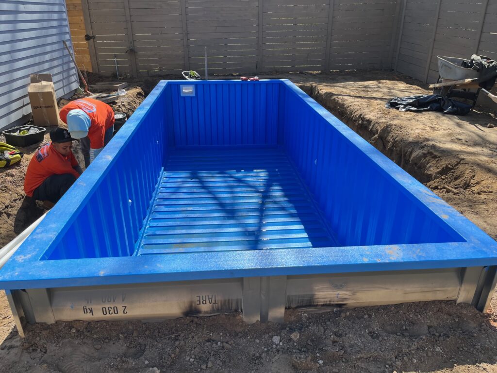 Container pool under construction in Littleton CO 