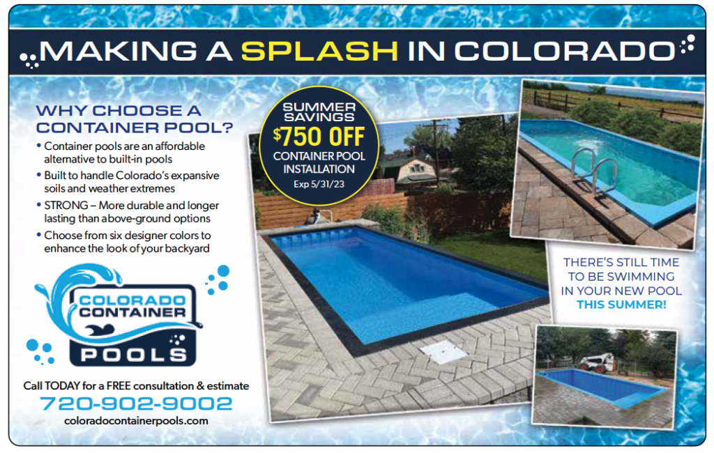 Container Pools are onsale this month at Colorado Container Pools! Call us today at 720.909.8566