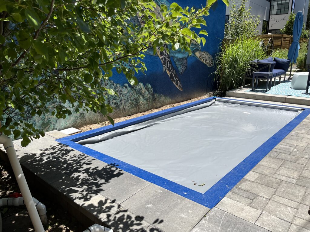 container pool cover on swimming container pool. Pool covers for container pools